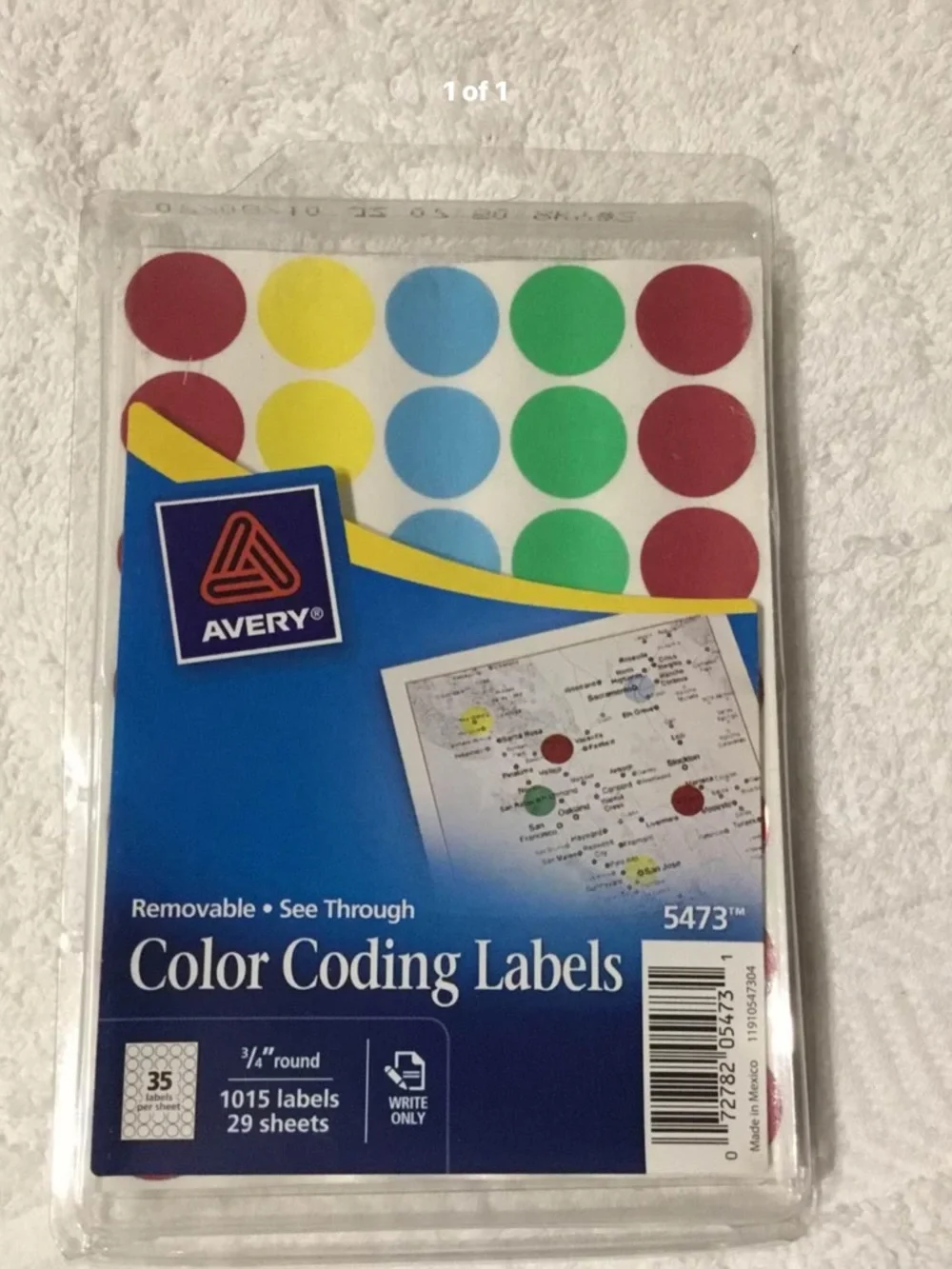 Lot of 3500 plus Avery Color Coding Labels, 3/4
